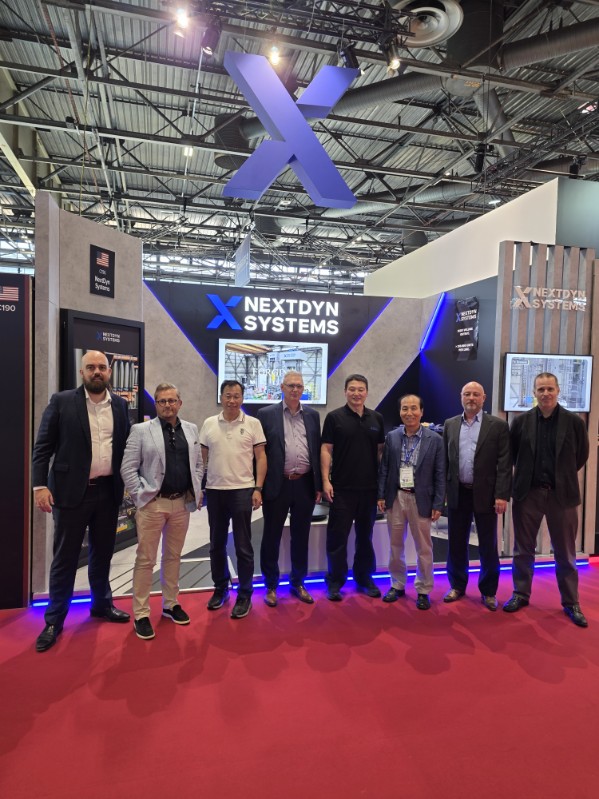 NextDyn Systems team at the Eurosatory 2026 exhibition booth